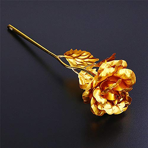 Plated Rose Flower & Necklace Set for Women